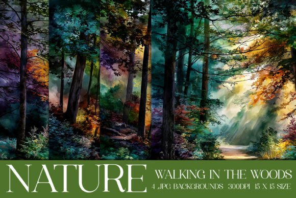 Download Walk in the Woods Nature Backgrounds, S4 - Nature Collection