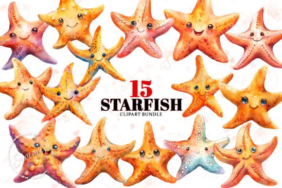 Download Summer Watercolor Cute Starfish Clipart - Summer watercolor Collection