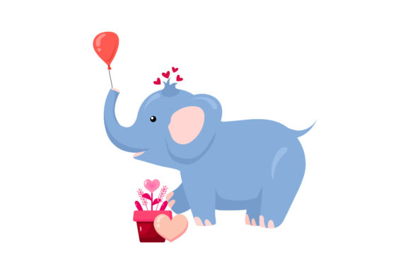 Download Elephant Animal Playing with Balloons - Premium Resources