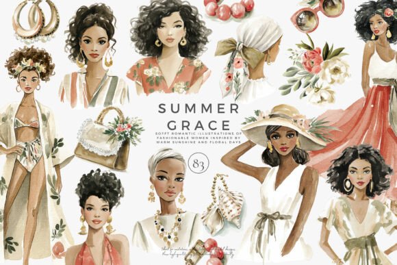 Download Summer Watercolor Clipart Set - Summer watercolor Collection